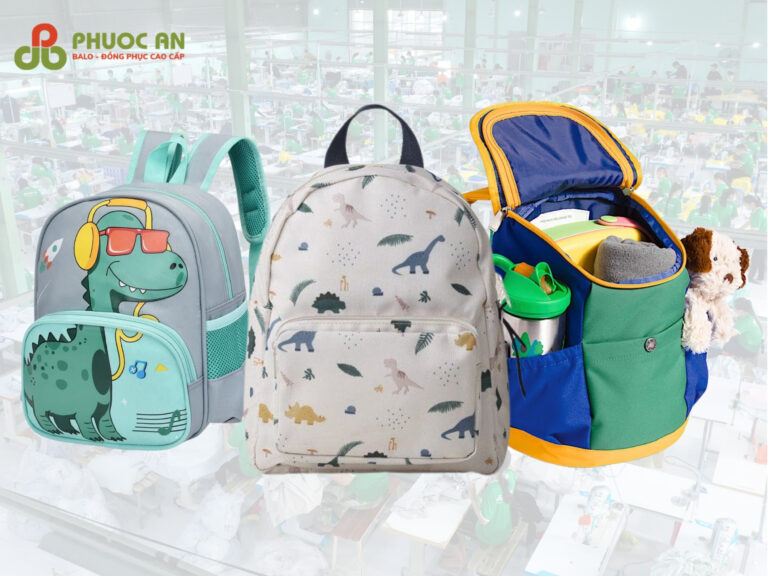 Mẫu balo dành cho trường mầm non in họa tiết bắt mắt