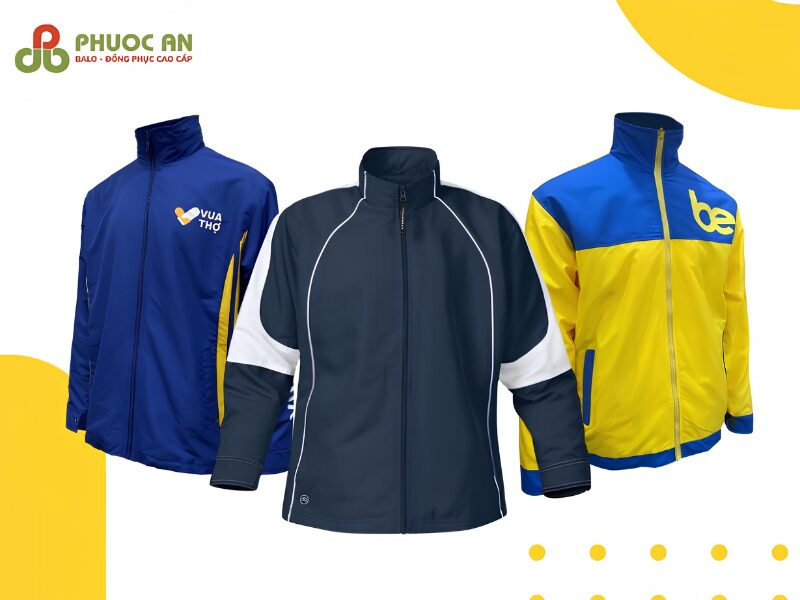 Áo khoác thể thao đồng phục in logo cho hoạt động công đoàn