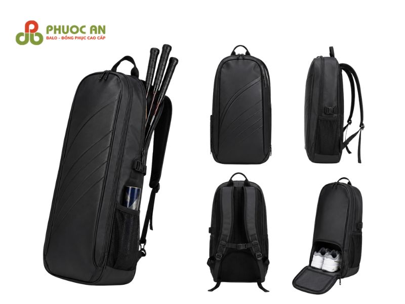 Balo cầu lông đen dáng dài thời trang, hiện đại
