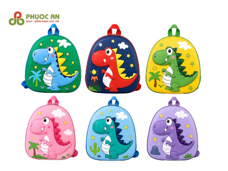 Balo hình thú 3D khủng long cá tính cho bé trai