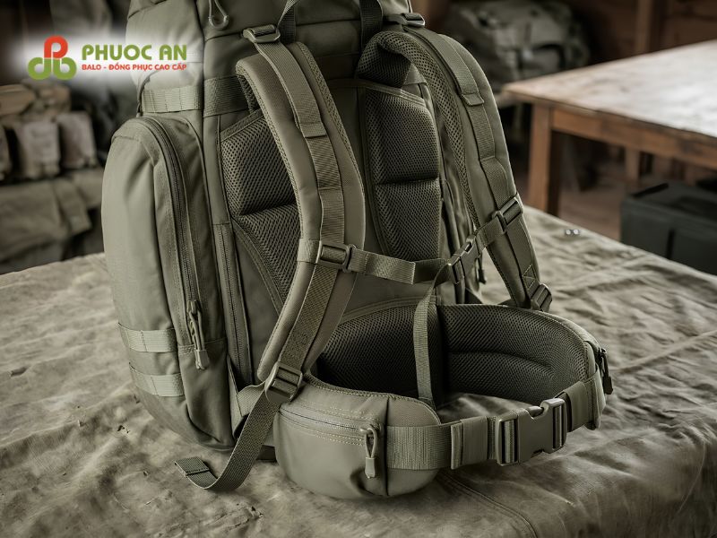 Balo quân sự chịu tải lớn với phụ kiện bền chắc cao cấp