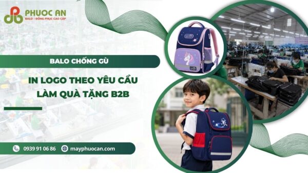 Mẫu balo chống gù in logo doanh nghiệp chất lượng cao