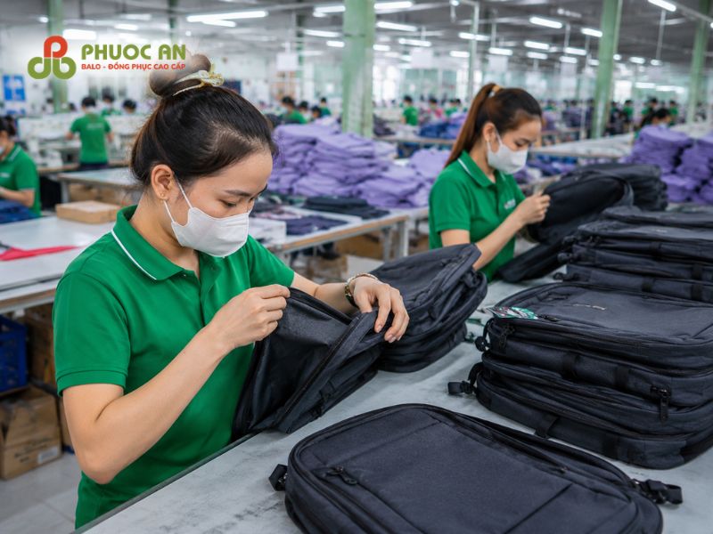 Quy trình kiểm định balo nam nghiêm ngặt trước xuất xưởng