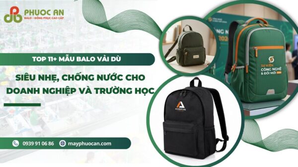 11+ mẫu balo vải dù đẹp, bền cho doanh nghiệp và trường học