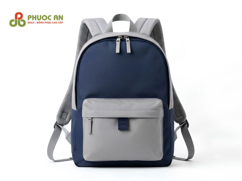 Balo phối 2 màu tối giản, tạo điểm nhấn cho logo thương hiệu
