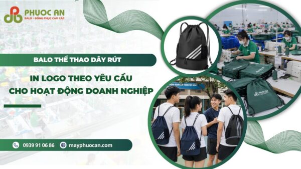 Balo thể thao dây rút in logo cho sự kiện doanh nghiệp