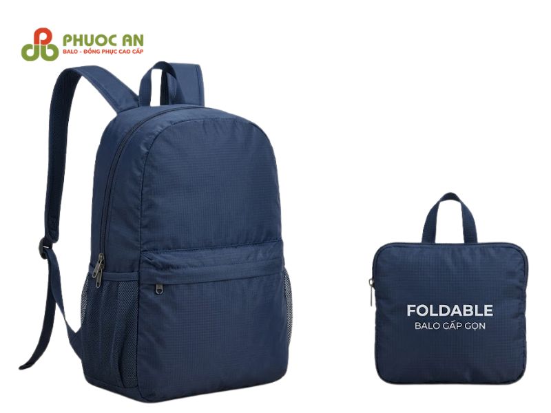 Mẫu balo foldable vải dù gấp gọn, tiện lợi khi di chuyển