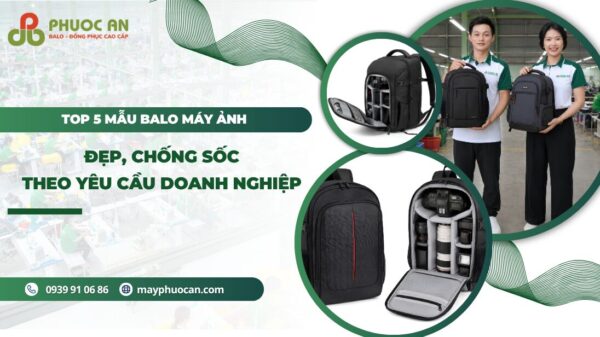 Mẫu balo máy ảnh đẹp in logo theo yêu cầu số lượng lớn