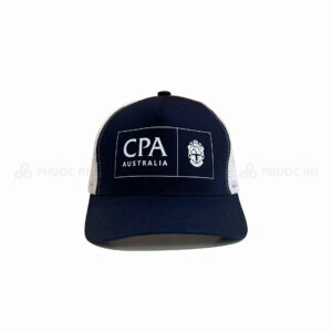 Nón vải phối lưới in logo CPA Australia
