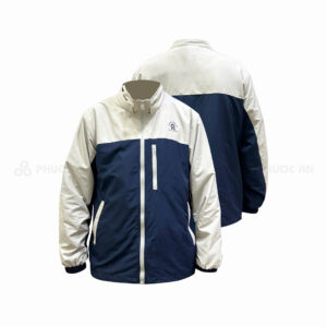 Áo Khoác Đồng Phục Phối Màu Trắng Xanh Navy