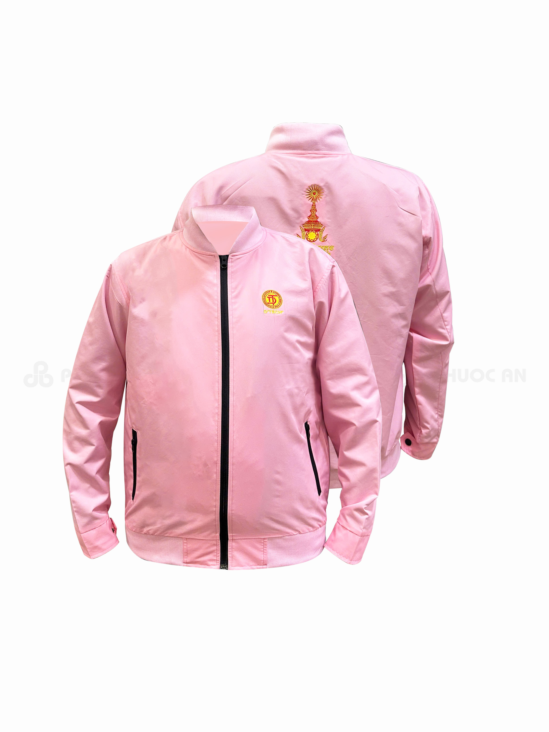 Áo Khoác Đồng Phục Màu Hồng Pastel