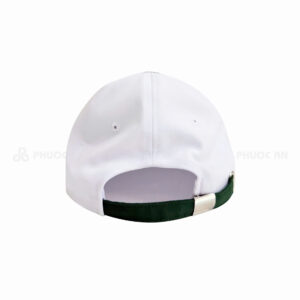 Nón vải đồng phục trắng phối xanh lá