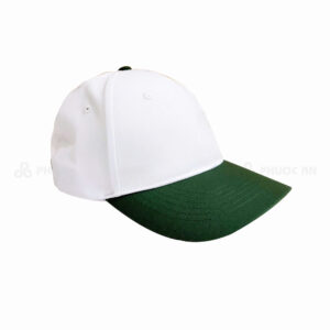 Nón vải đồng phục trắng phối xanh lá