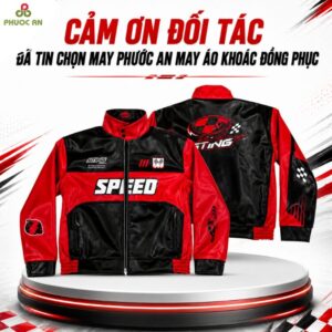 Áo Khoác Quảng Cáo Sự Kiện Sting Racing Đỏ Đen