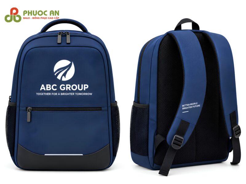 Balo công ty đồng phục in logo theo nhận diện thương hiệu