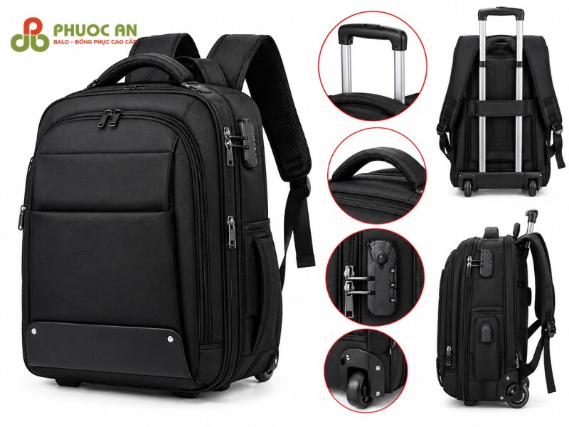 Mẫu balo đa năng tích hợp cần kéo trợ lực tiện lợi khi đi xa