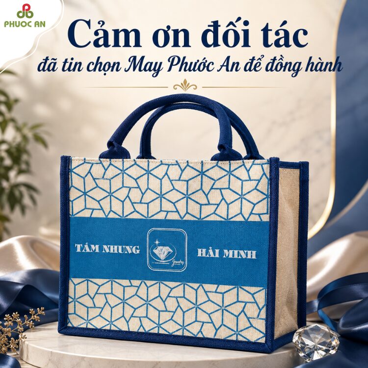 Túi cói quà tặng Tám Nhung Hải Minh