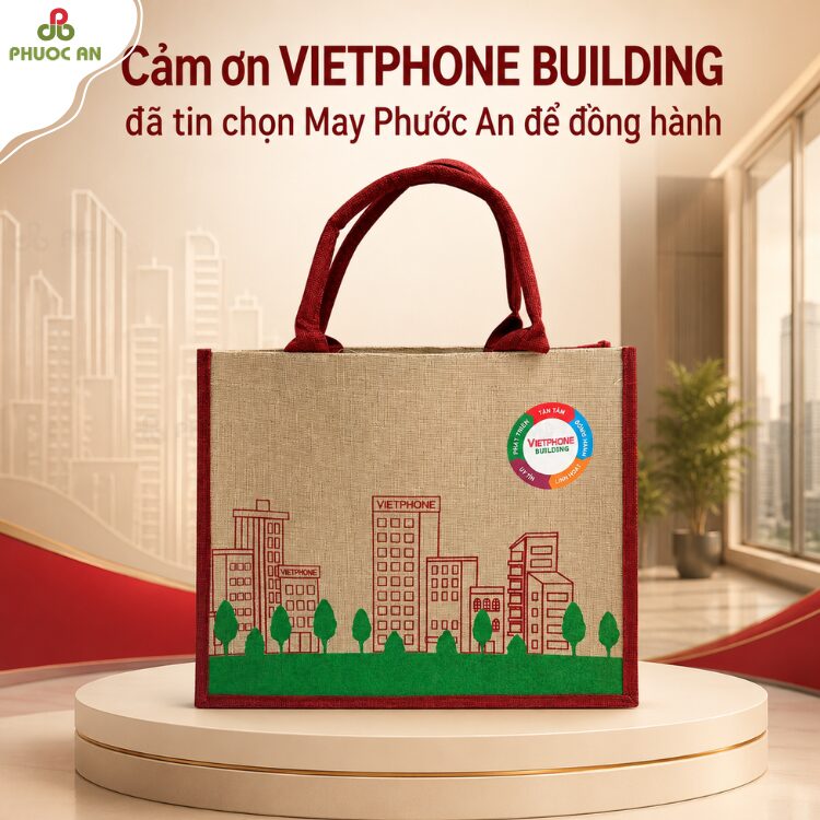 Túi cói quà tặng Vietphone Building
