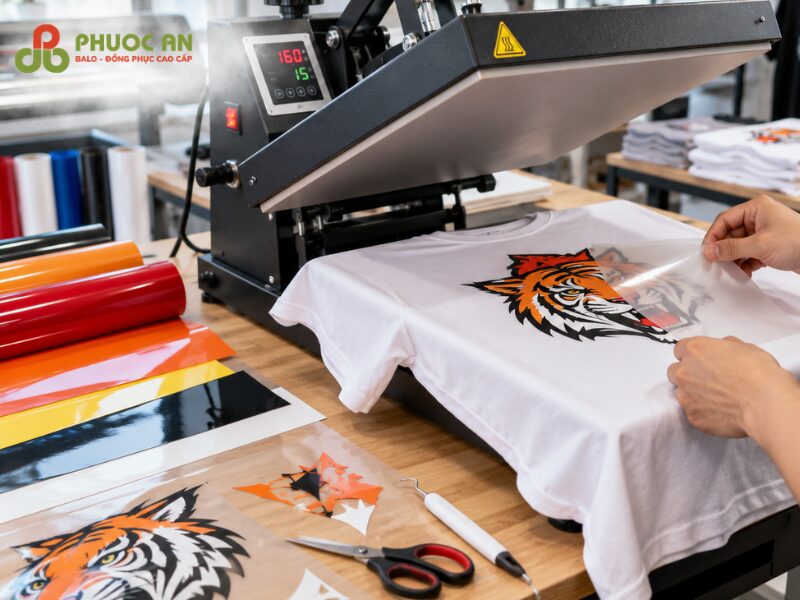 In decal chuyển nhiệt Vinyl HTV tạo hình logo sắc nét