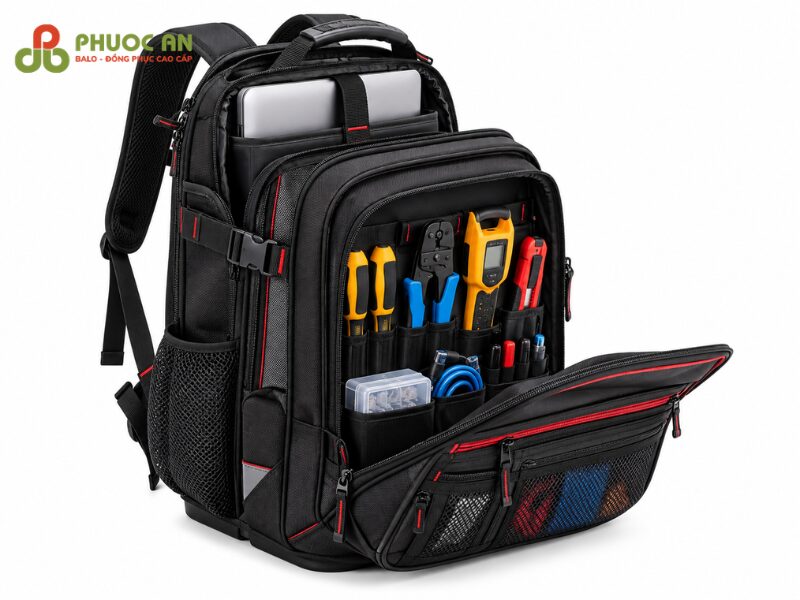 Mẫu balo đựng đồ nghề kỹ thuật có ngăn chống sốc laptop
