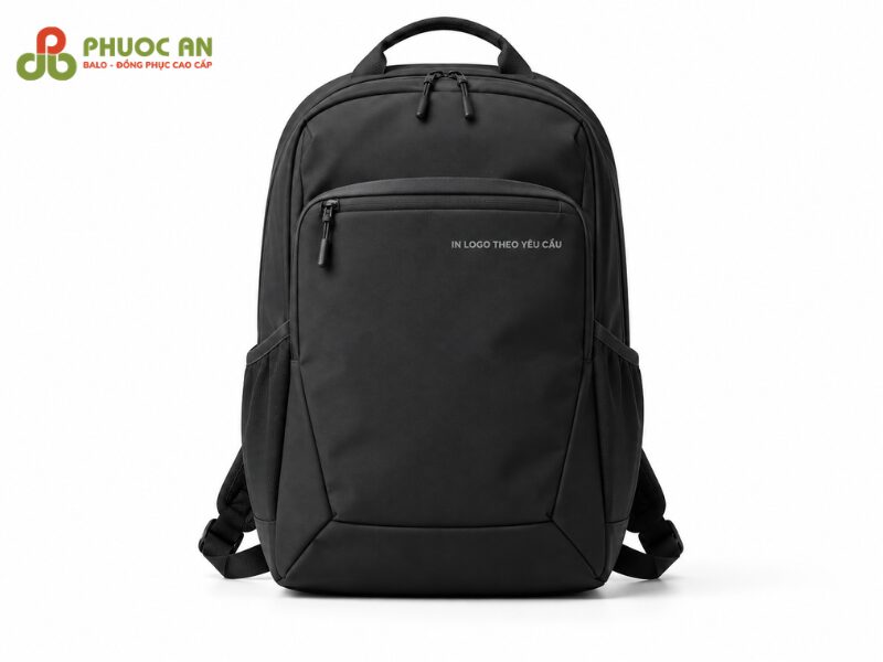 Vị trí in thêu logo tinh tế trên mẫu balo thiết kế unisex